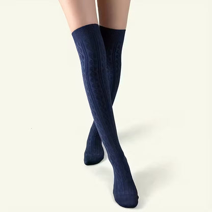 Chaussettes montantes femme – Style élégant & chaleur hivernale