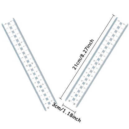 Règle graduée double face – pensée pour les gauchers